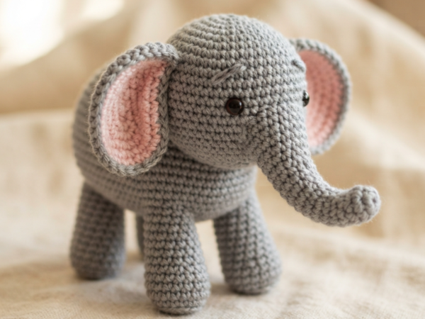 Ellie the Elephant amigurumi crochet toy