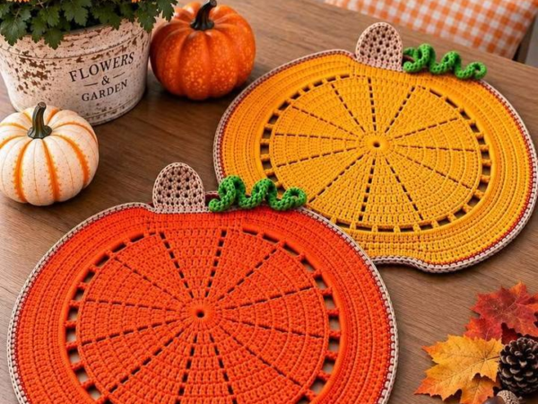 Autumn Pumpkin Placemat (Set of Two)