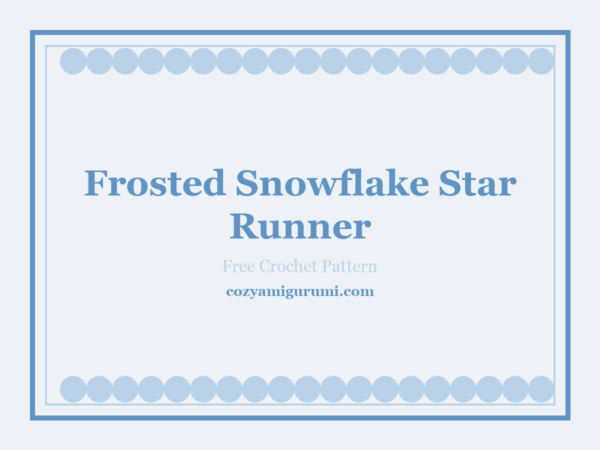 Frosted Snowflake Star Runner