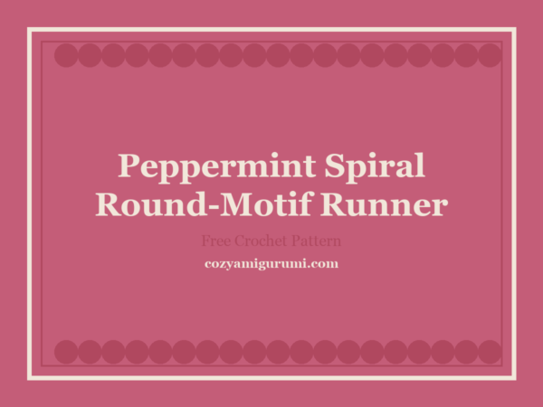 Peppermint Spiral Round-Motif Runner