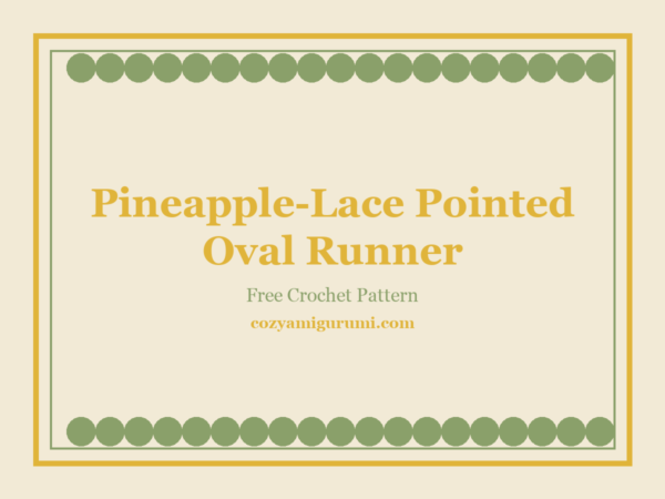 Pineapple-Lace Pointed Oval Runner