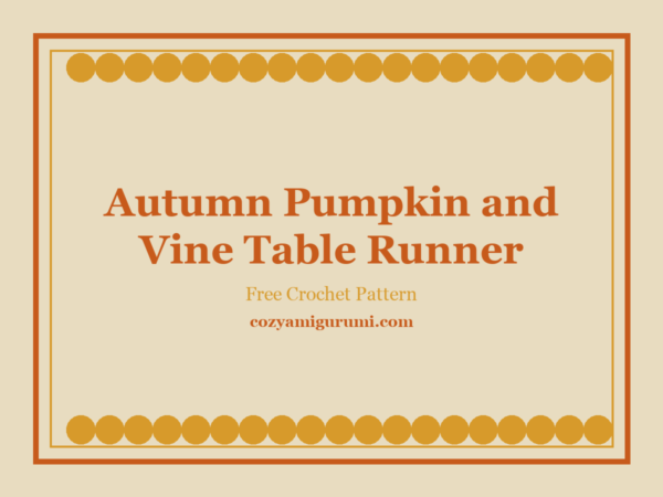 Autumn Pumpkin and Vine Table Runner