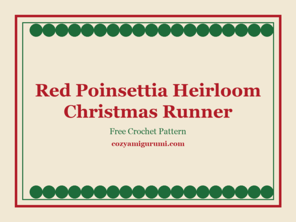 Red Poinsettia Heirloom Christmas Runner