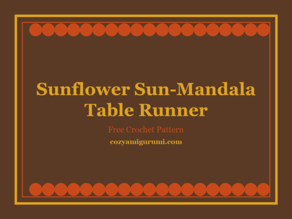 Sunflower Sun-Mandala Table Runner